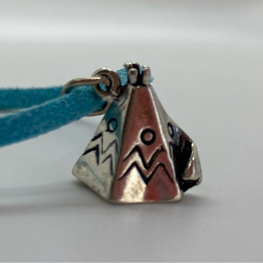 Teepee .925 Sterling Silver Native American Indian Hut 3D charm - Picture 3 of 13